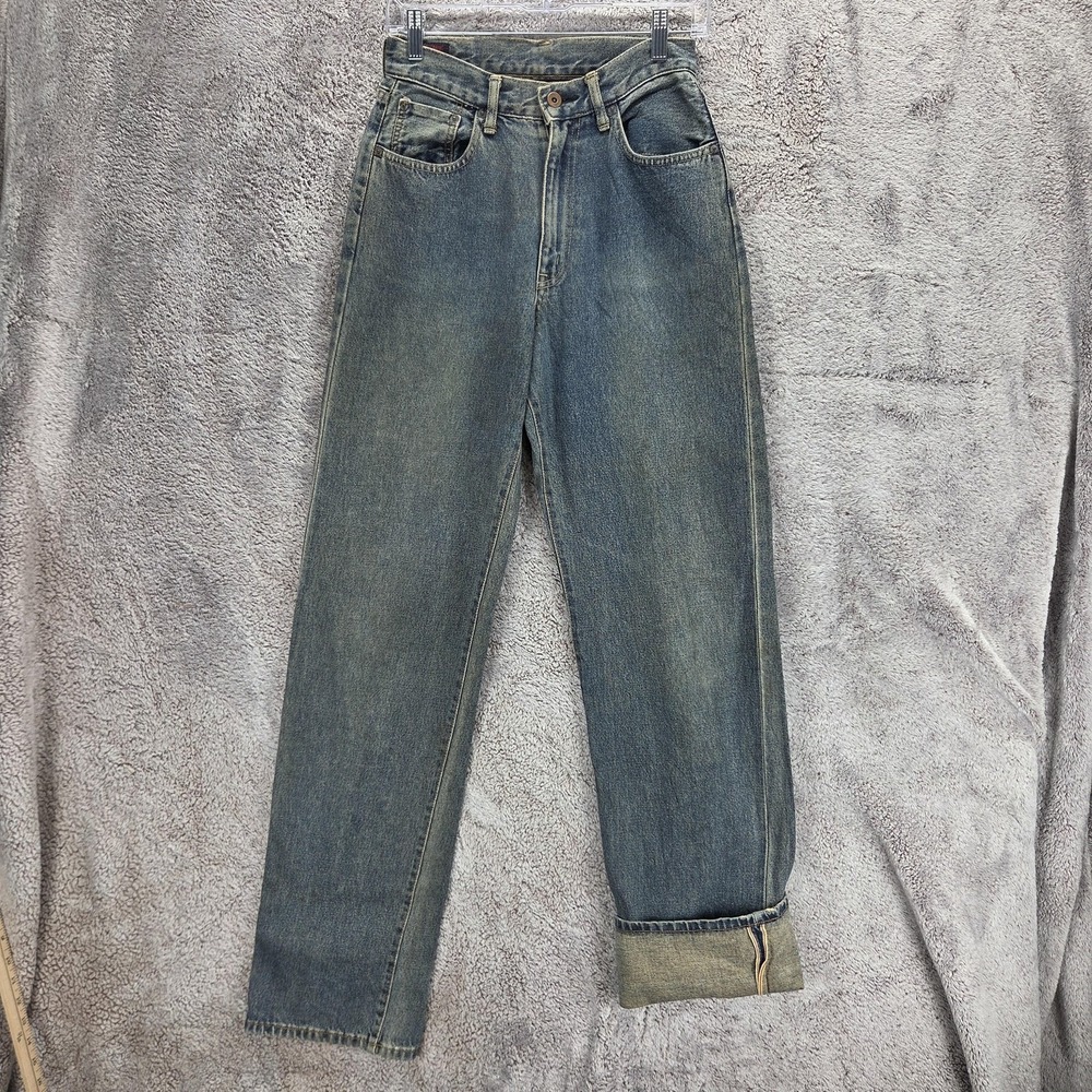 Edwin Something Jeans Mens Blue Selvedge 505 Relaxed Button Fly Fits 26x36